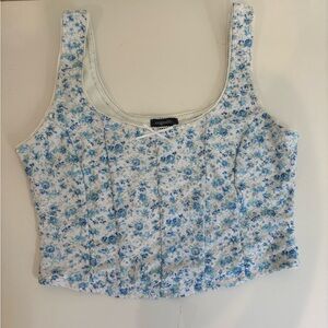 Fitted bustier tank top